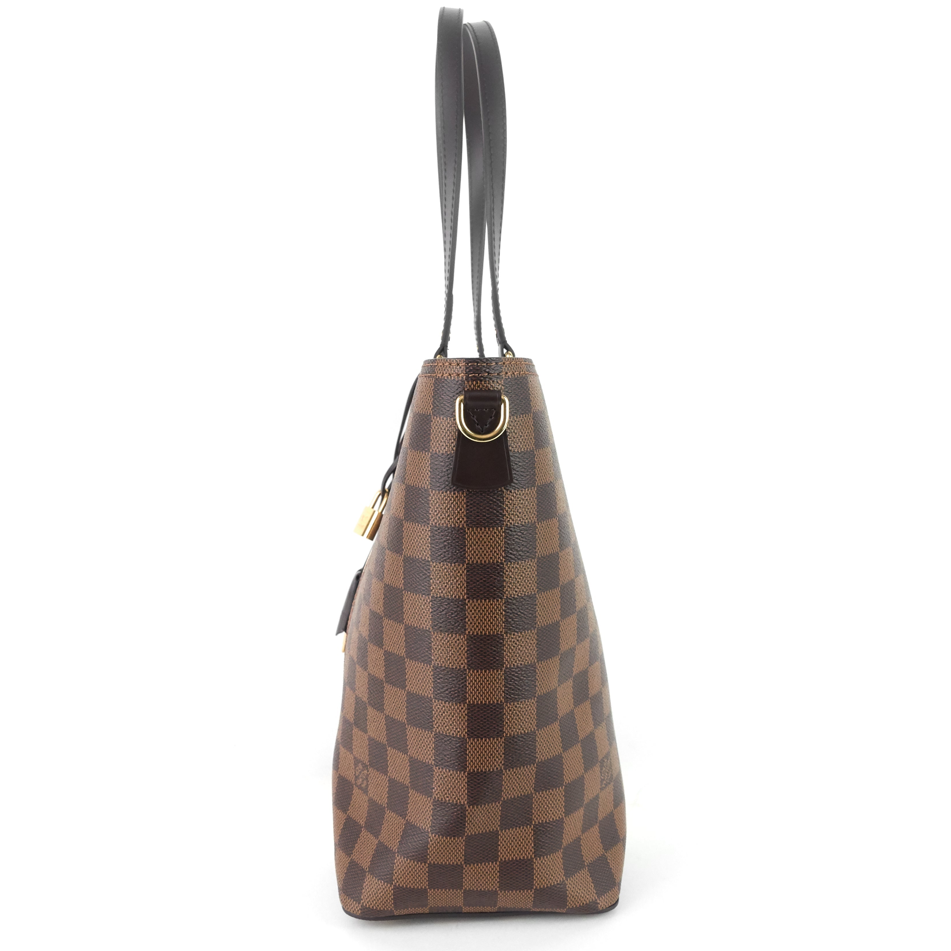 Louis Vuitto Jersey Damier Ebene Canvas And Taurillon Leather Tote Bag