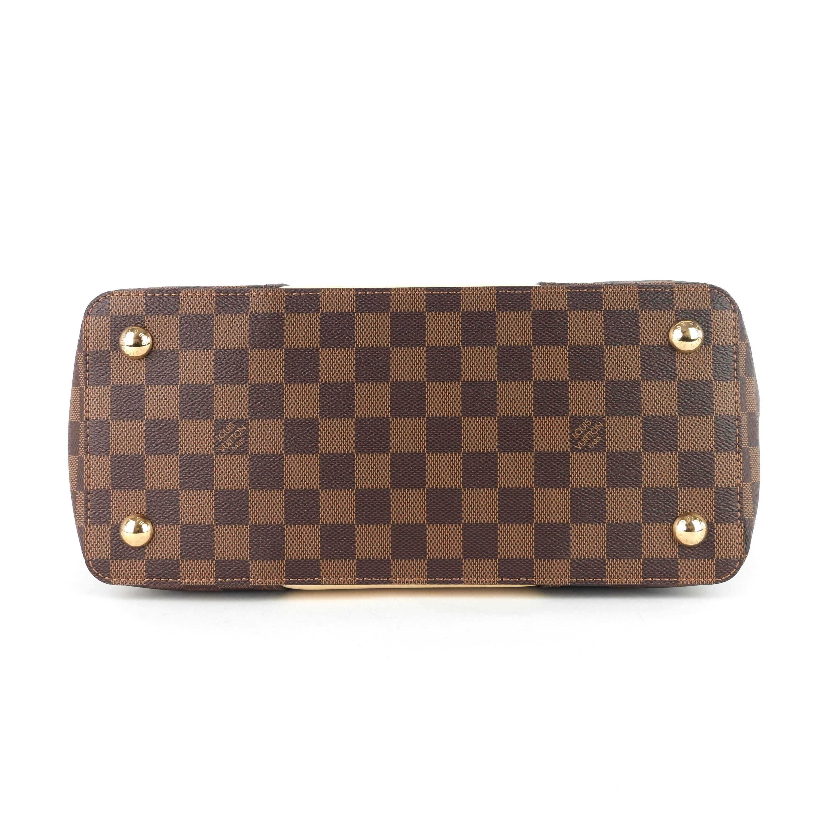 Louis Vuitto Jersey Damier Ebene Canvas And Taurillon Leather Tote Bag