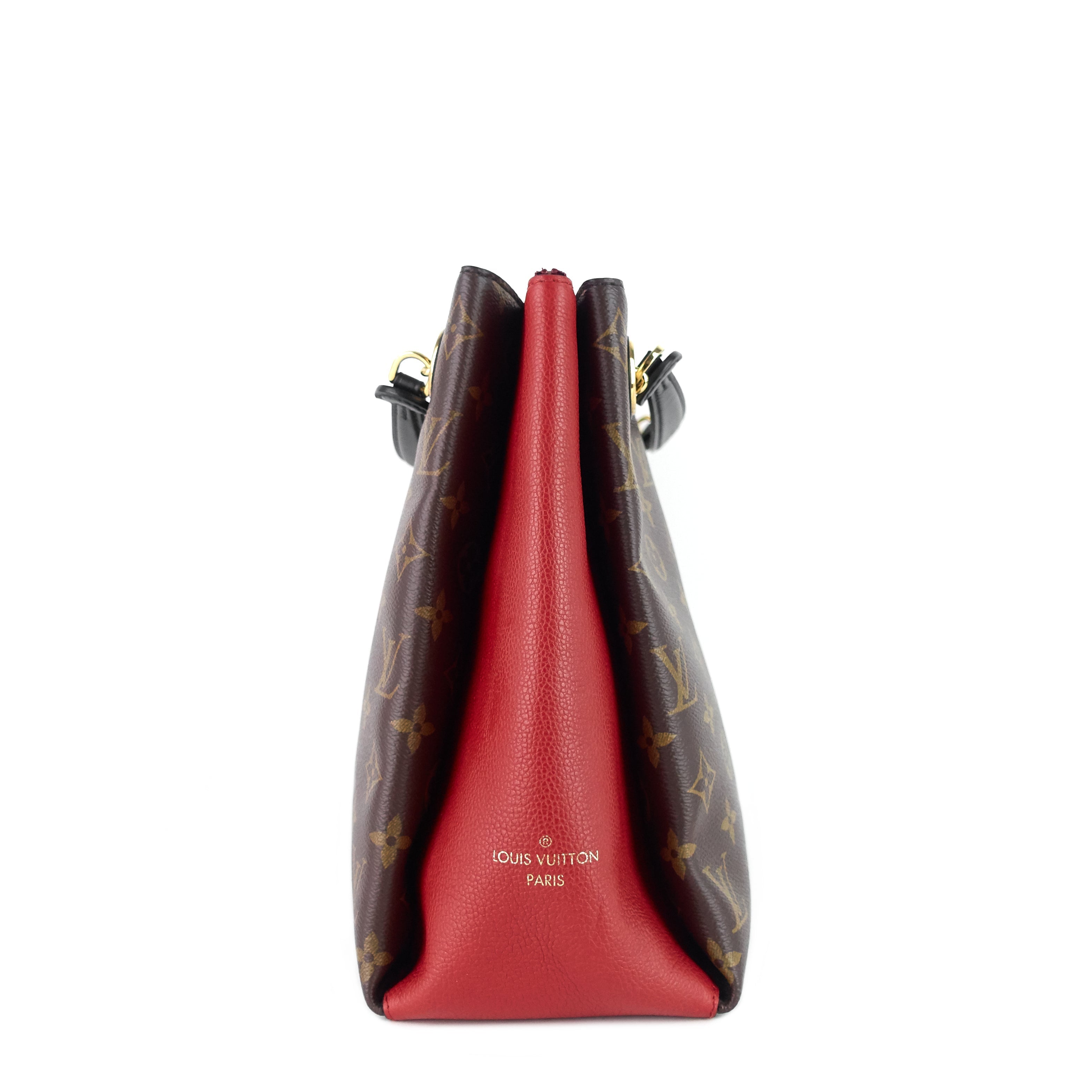Louis Vuitto Surène MM Monogram Canvas and Calfskin Leather Tote Bag