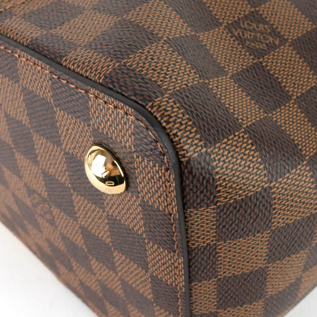 Louis Vuitto Jersey Damier Ebene Canvas And Taurillon Leather Tote Bag
