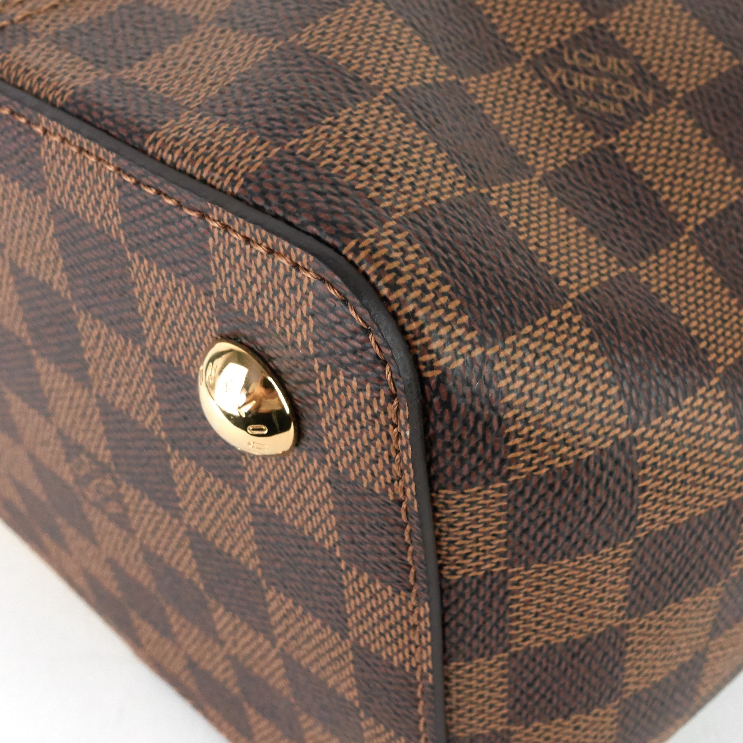 Louis Vuitto Jersey Damier Ebene Canvas And Taurillon Leather Tote Bag