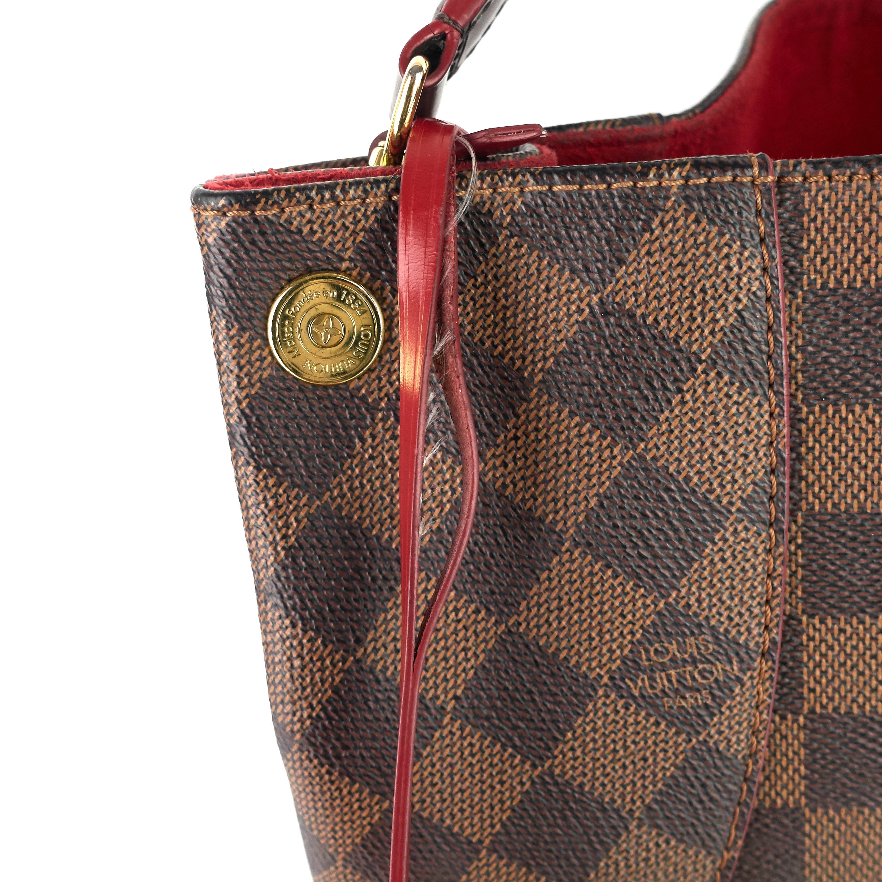 Louis Vuitto Caissa Damier Ebene Canvas Tote Bag