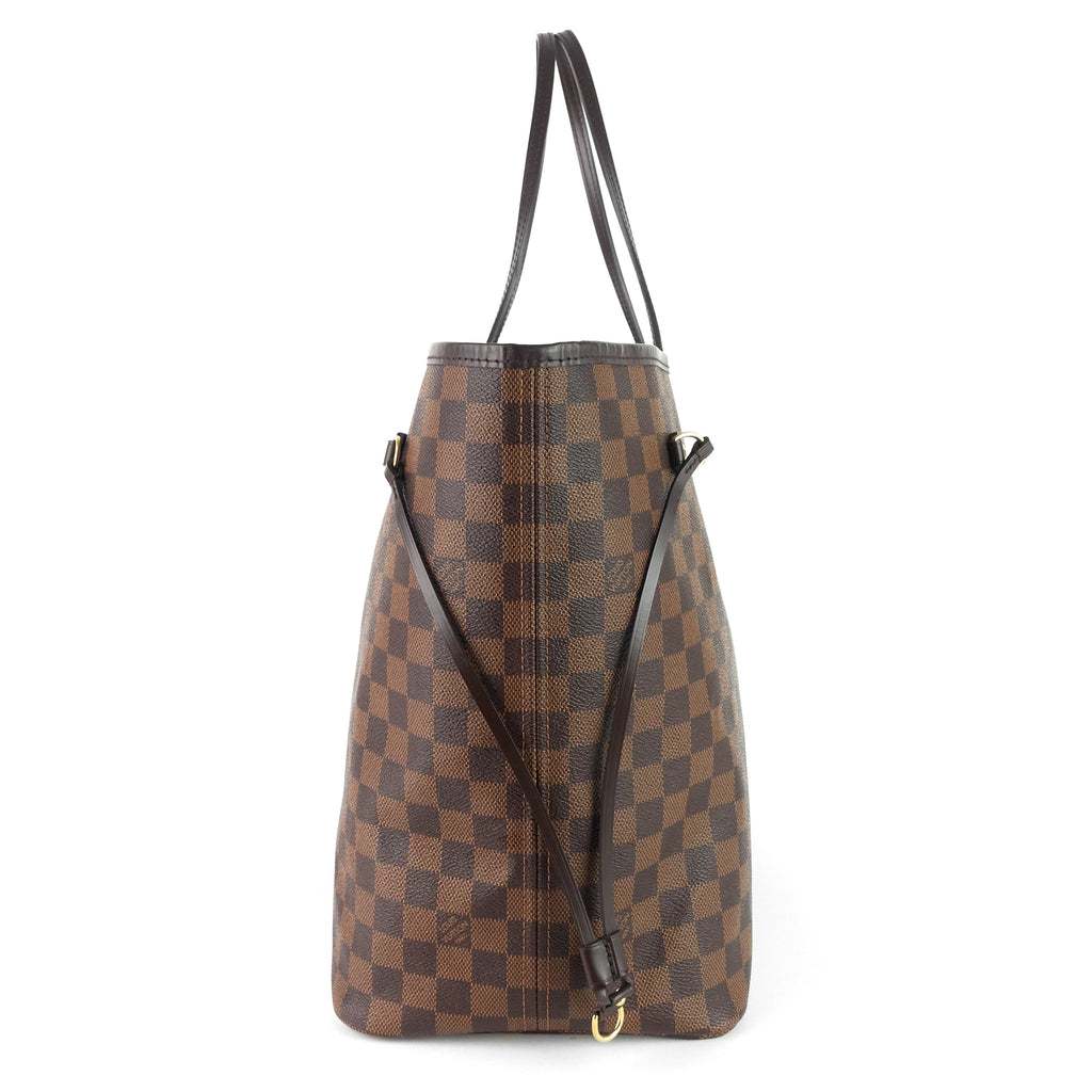 Louis Vuitto Neverfull GM with Pouch Damier Ebene Tote Bag