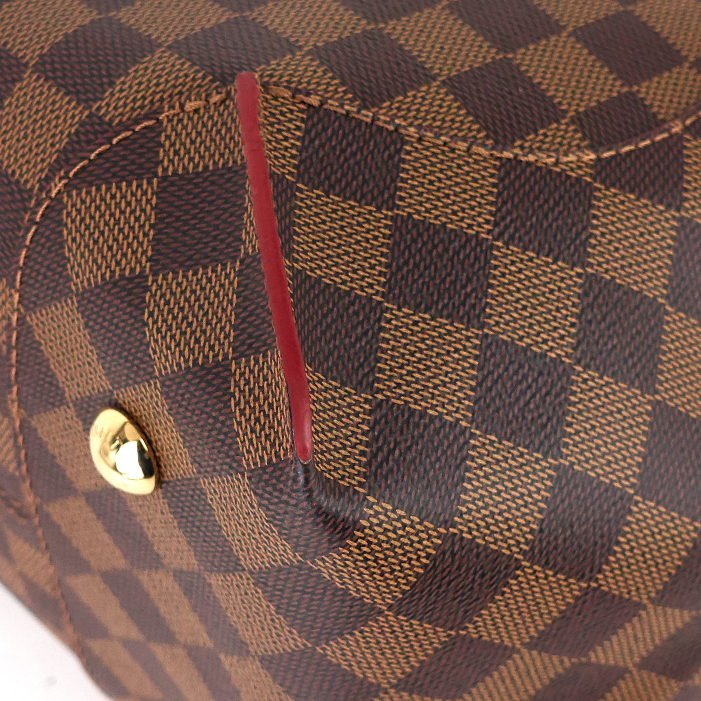 Louis Vuitto Caissa MM Damier Ebene Canvas Tote Bag