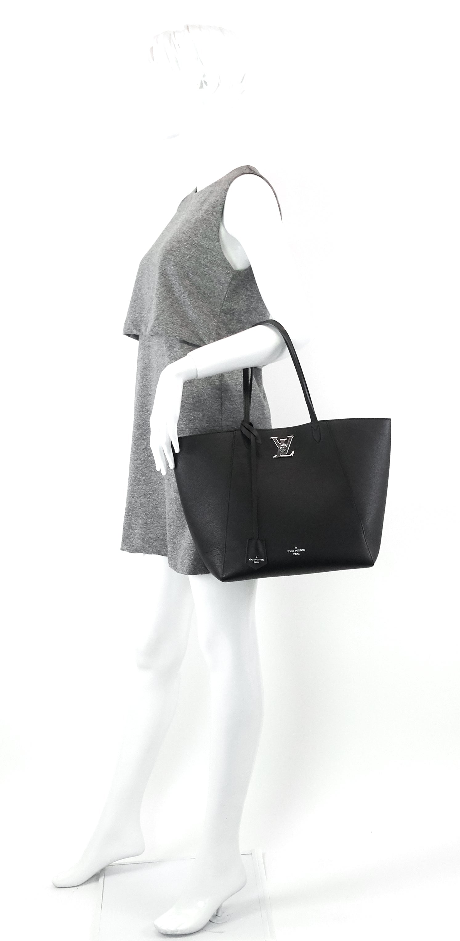 Louis Vuitto LockMe Cabas Calfskin Leather Tote Bag