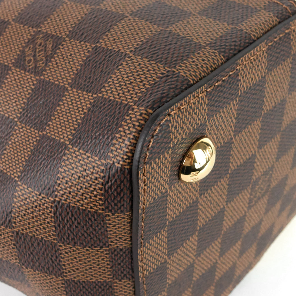Louis Vuitto Jersey Damier Ebene Canvas And Taurillon Leather Tote Bag