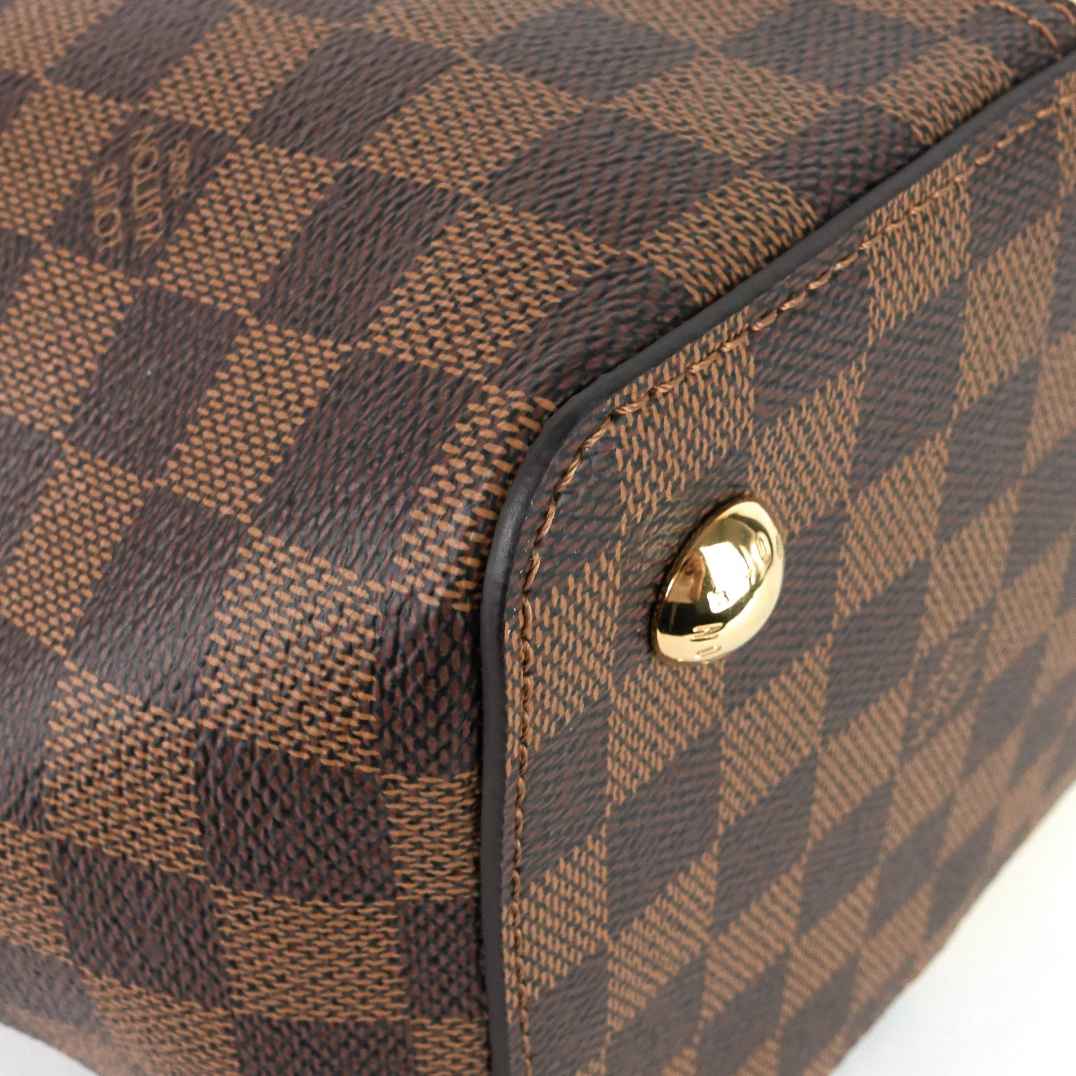 Louis Vuitto Jersey Damier Ebene Canvas And Taurillon Leather Tote Bag