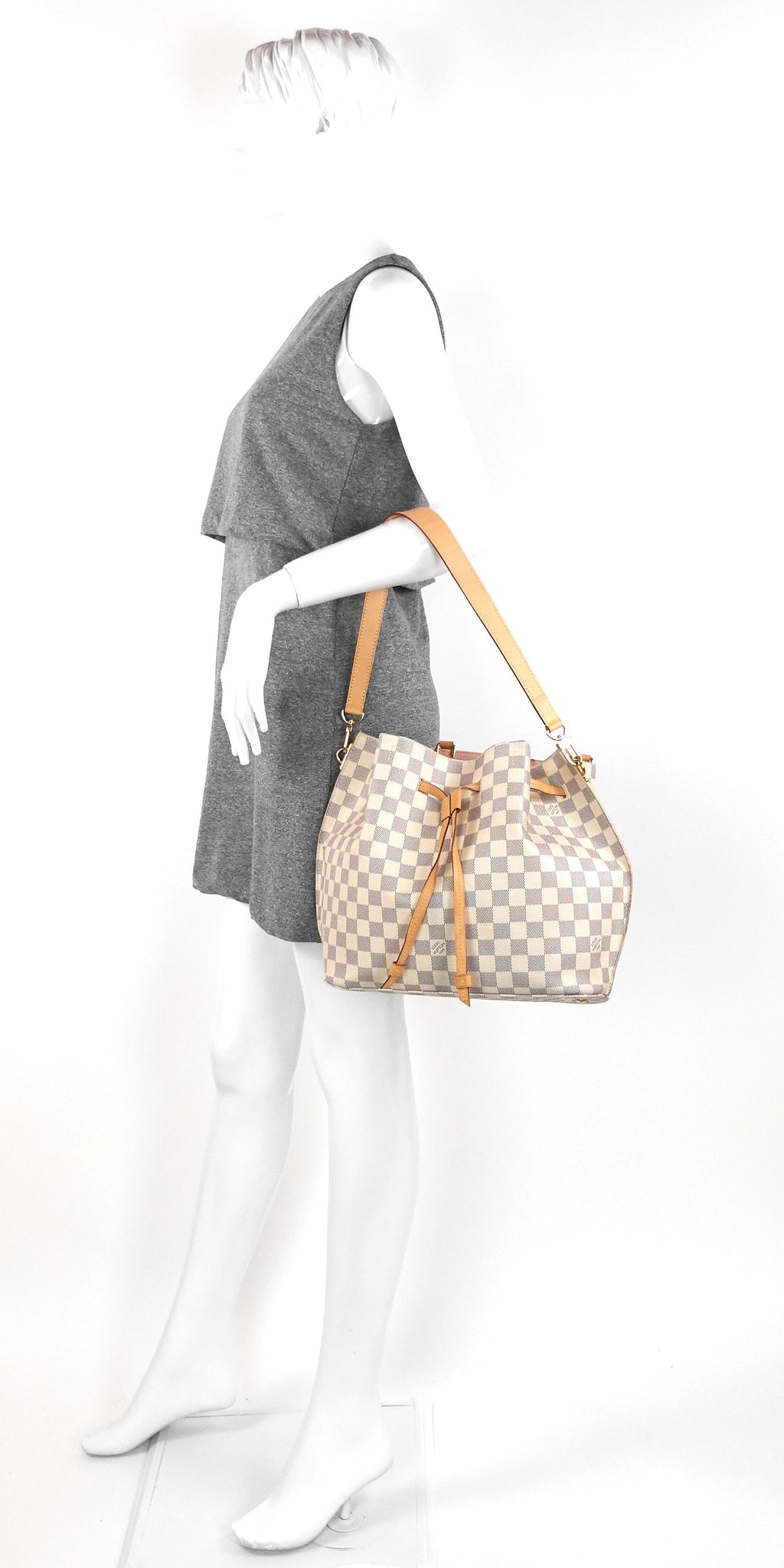 Louis Vuitto Girolata Damier Azur Canvas Tote Bag