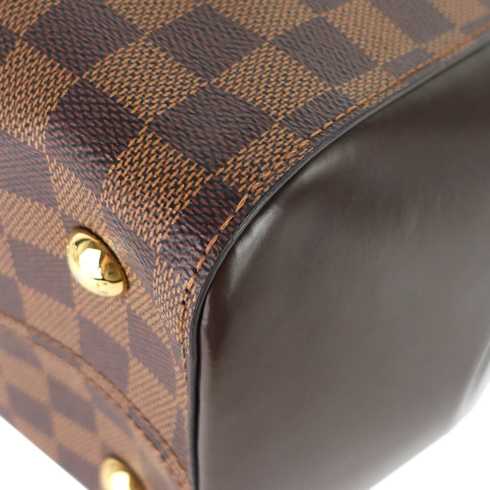 Louis Vuitto Rivoli MM Damier Ebene Canvas Tote Bag