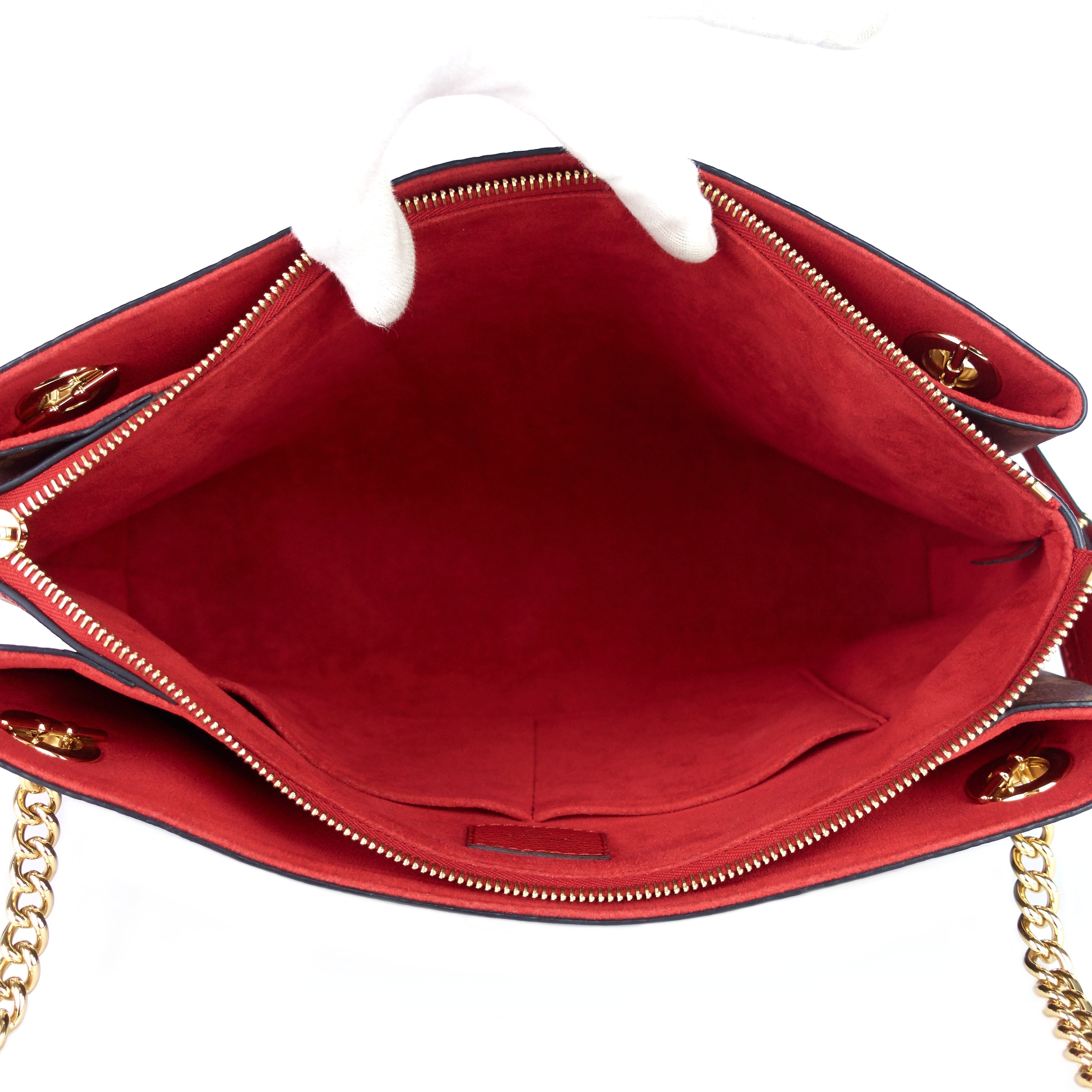 Louis Vuitto Surène MM Monogram Canvas and Calfskin Leather Tote Bag