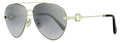 Omega Pilot Sunglasses OM0031H 18C Rhodium/Black 61mm Rhodium Black
