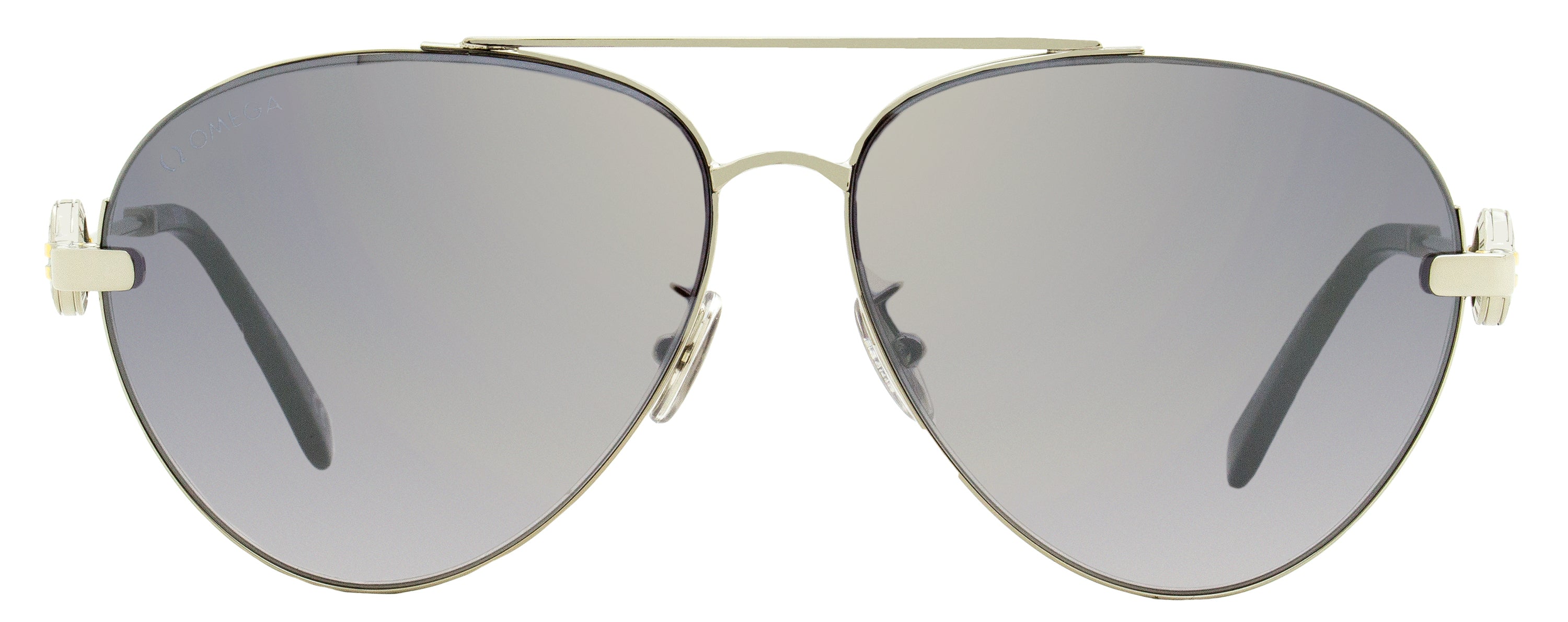 Omega Pilot Sunglasses OM0031H 18C Rhodium/Black 61mm