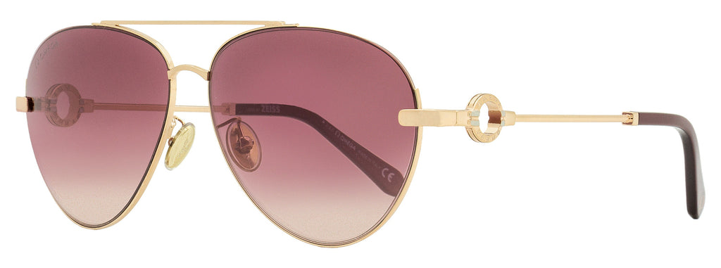 Omega Pilot Sunglasses OM0031H 28U Gold/Bordeaux 61mm Gold Bordeaux