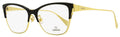 Omega OM5001H Butterfly Eyeglasses 001 Black/Gold 54mm Black Gold