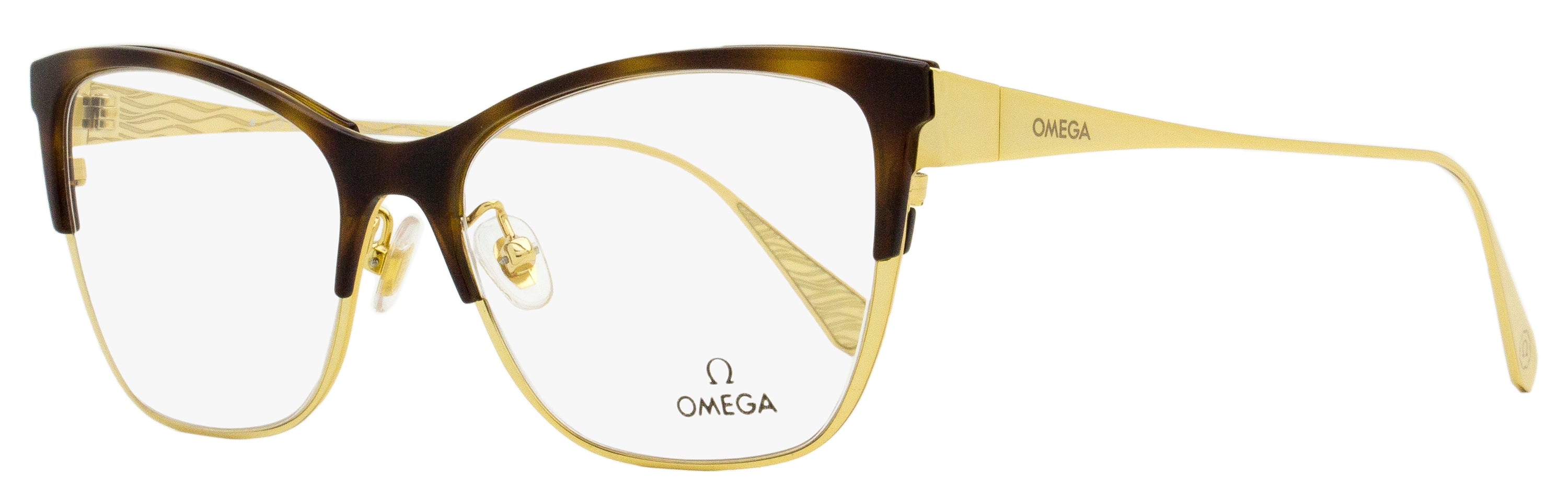 Omega OM5001H Butterfly Eyeglasses 052 Gold/Havana 54mm Gold Havana