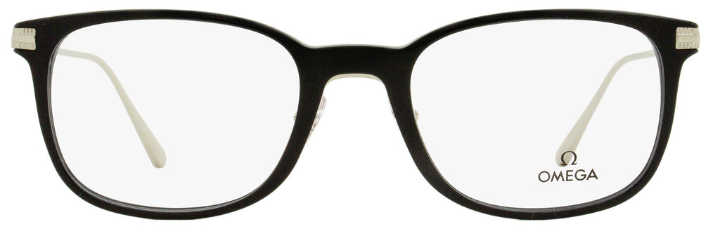 Omega OM5039 Rectangular Eyeglasses 001 Black/Ruthenium 53mm