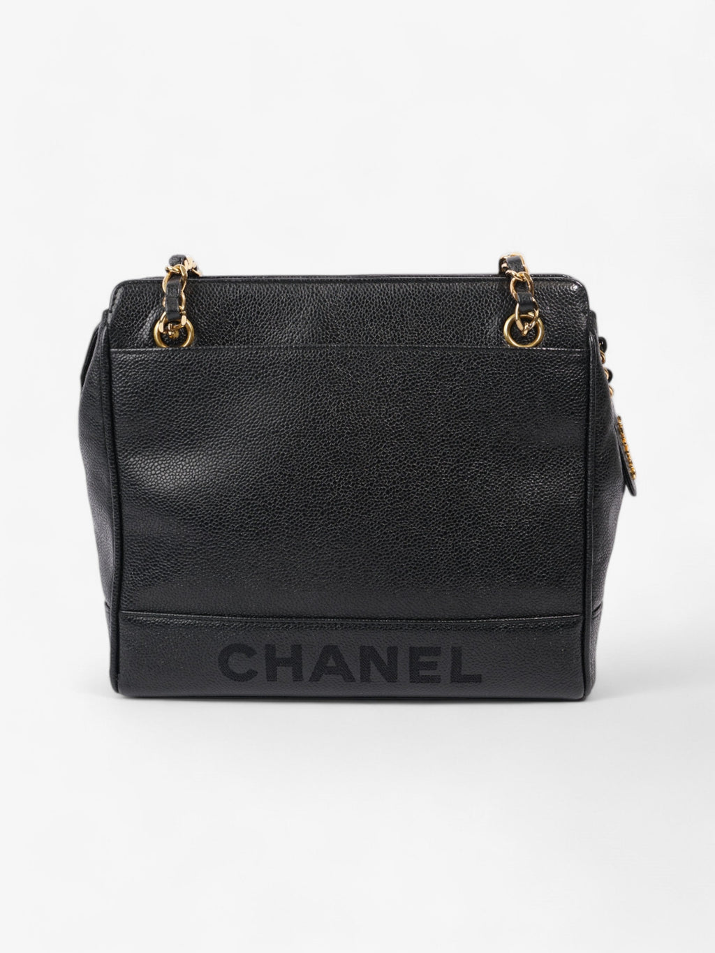 Chanel Vintage CC Tote Black Caviar Leather