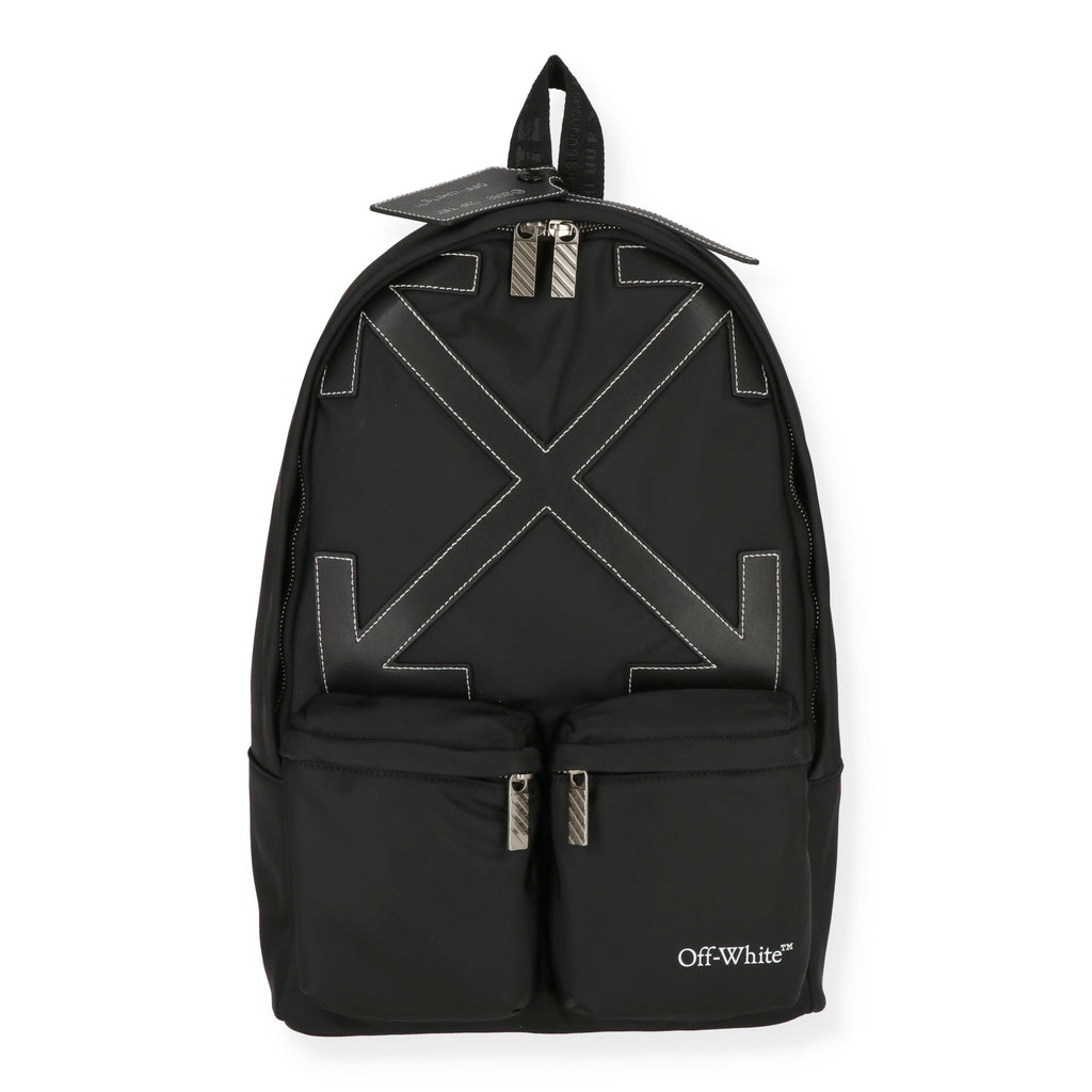 Off White Mens Black Backpack