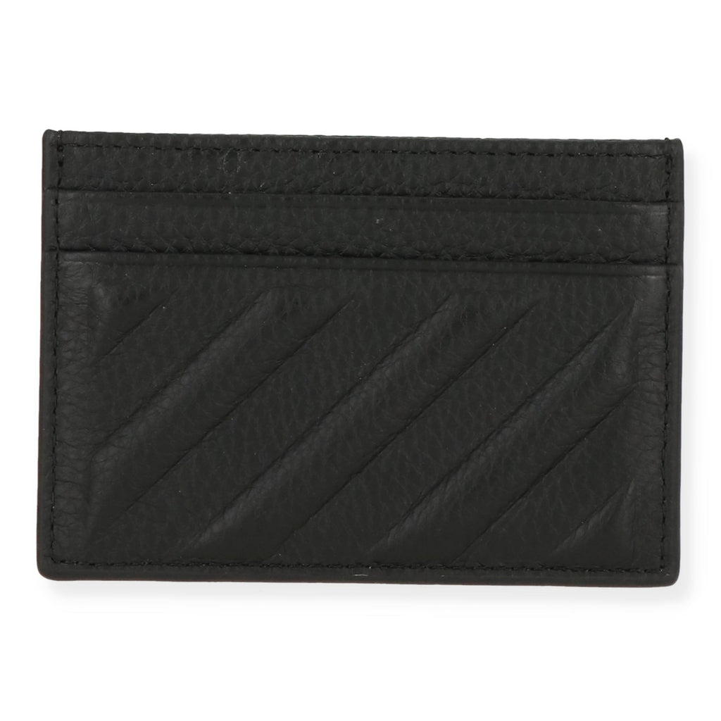 Off White Mens Black Card Holder