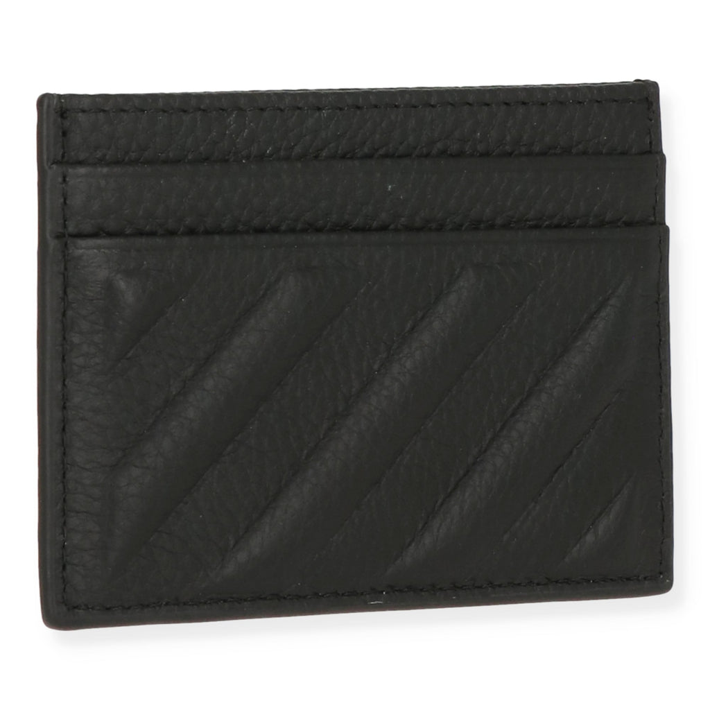 Off White Mens Black Card Holder