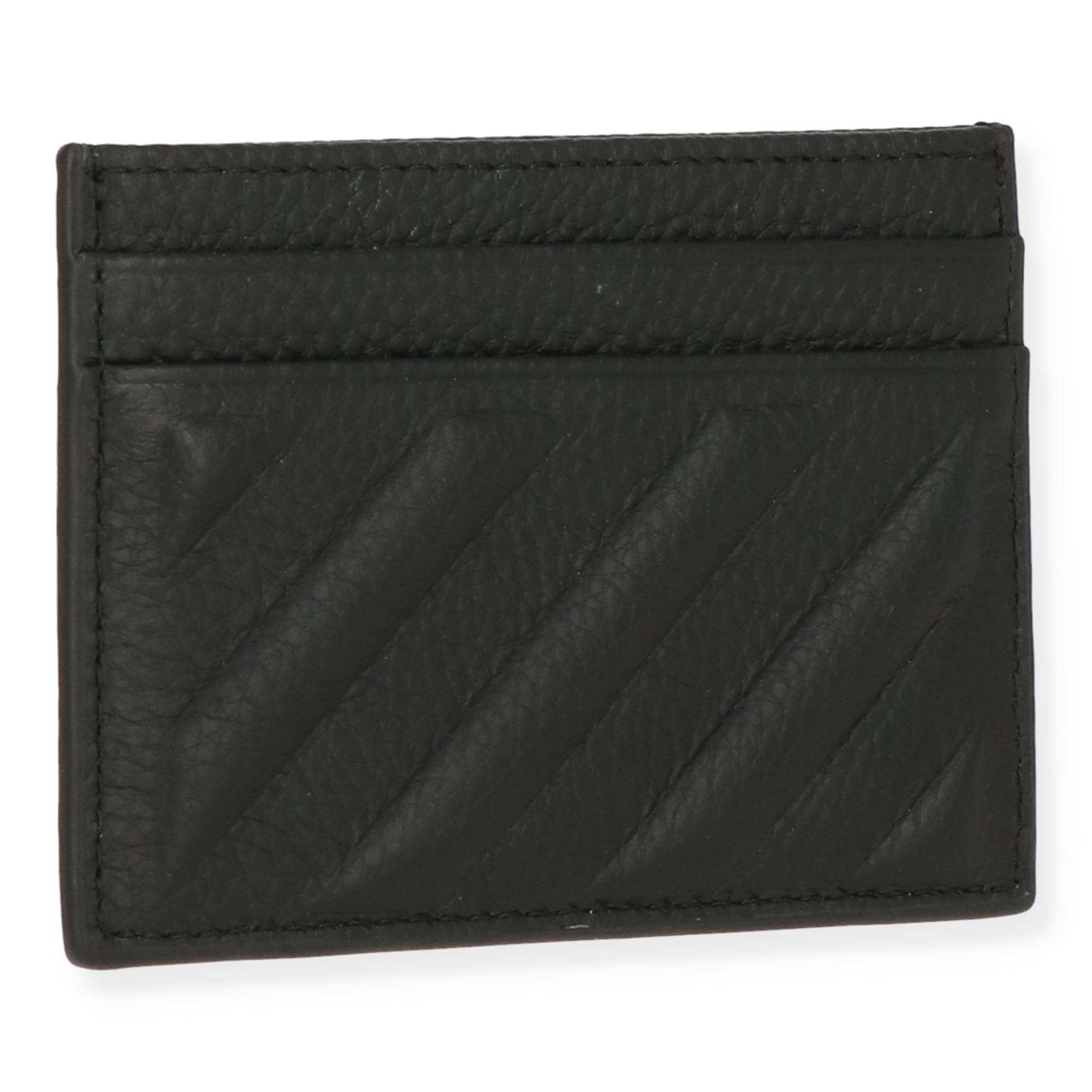 Off White Mens Black Card Holder