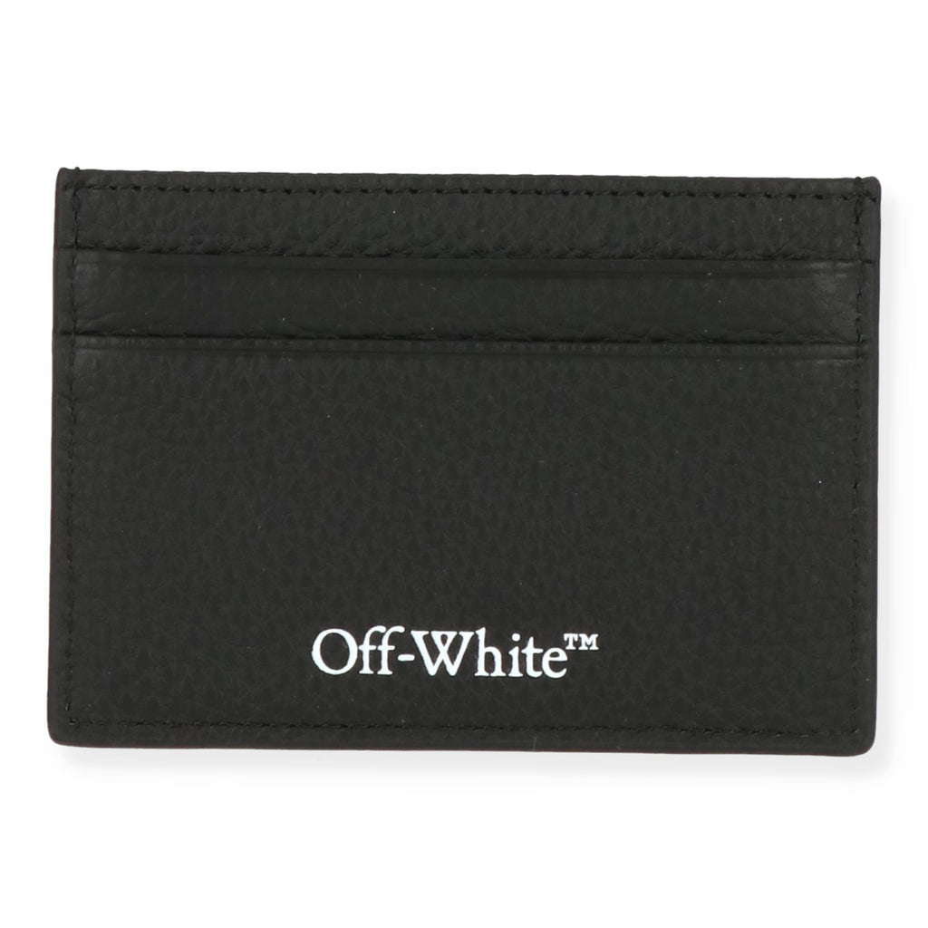 Off White Mens Black Card Holder