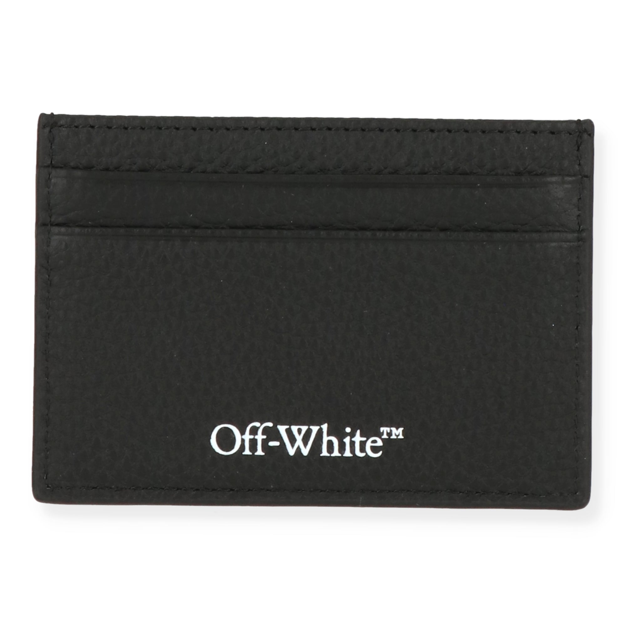 Off White Mens Black Card Holder