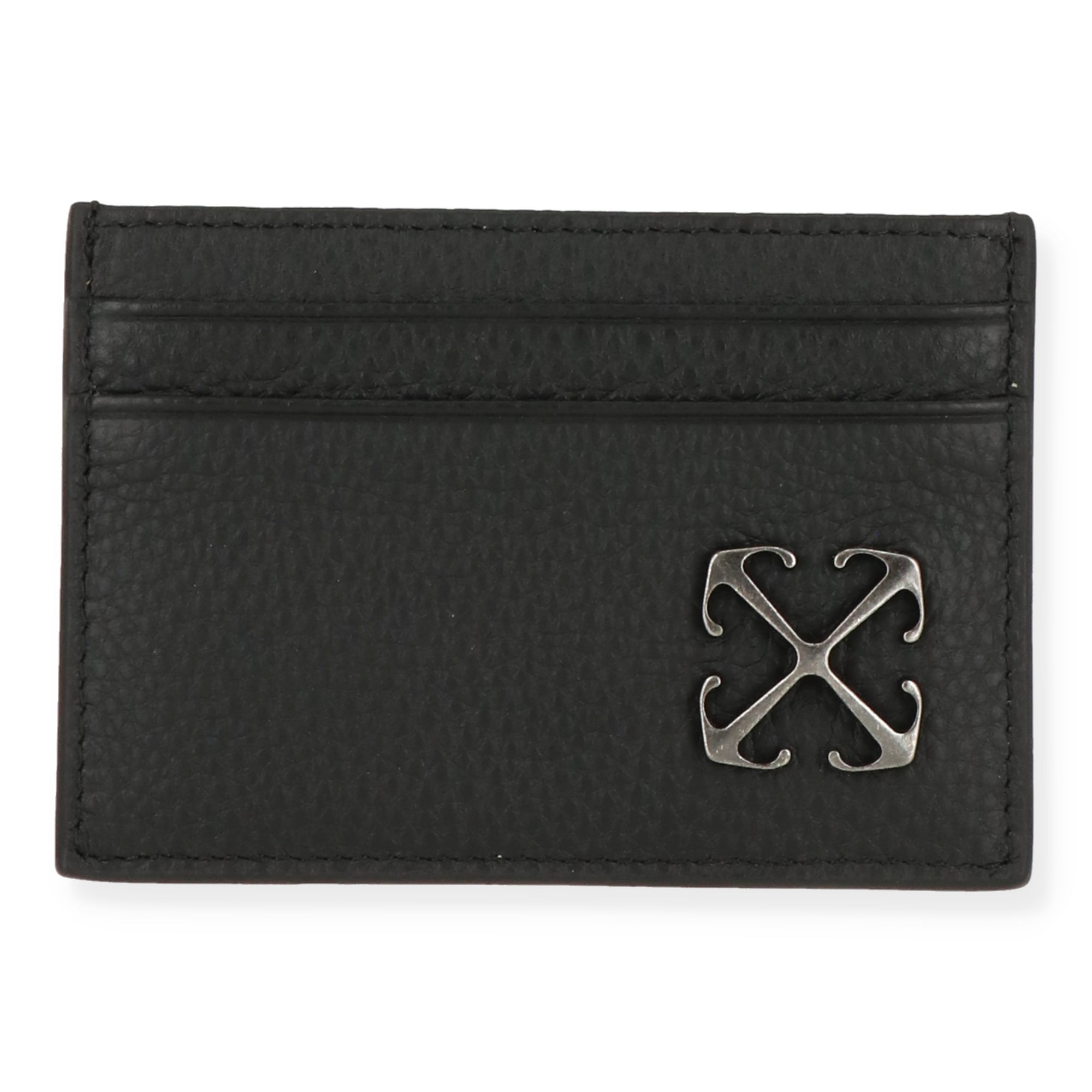 Off White Mens Black Card Holder