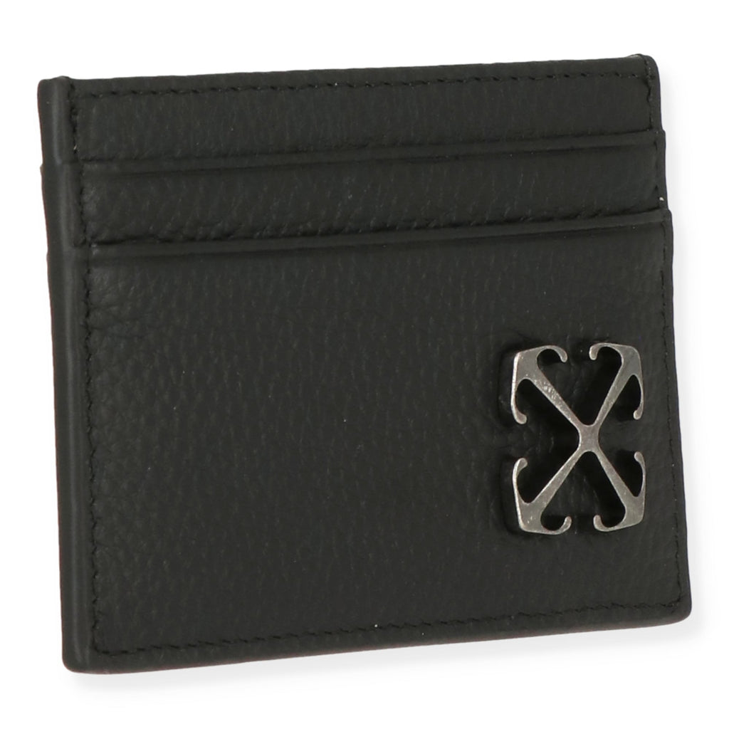Off White Mens Black Card Holder