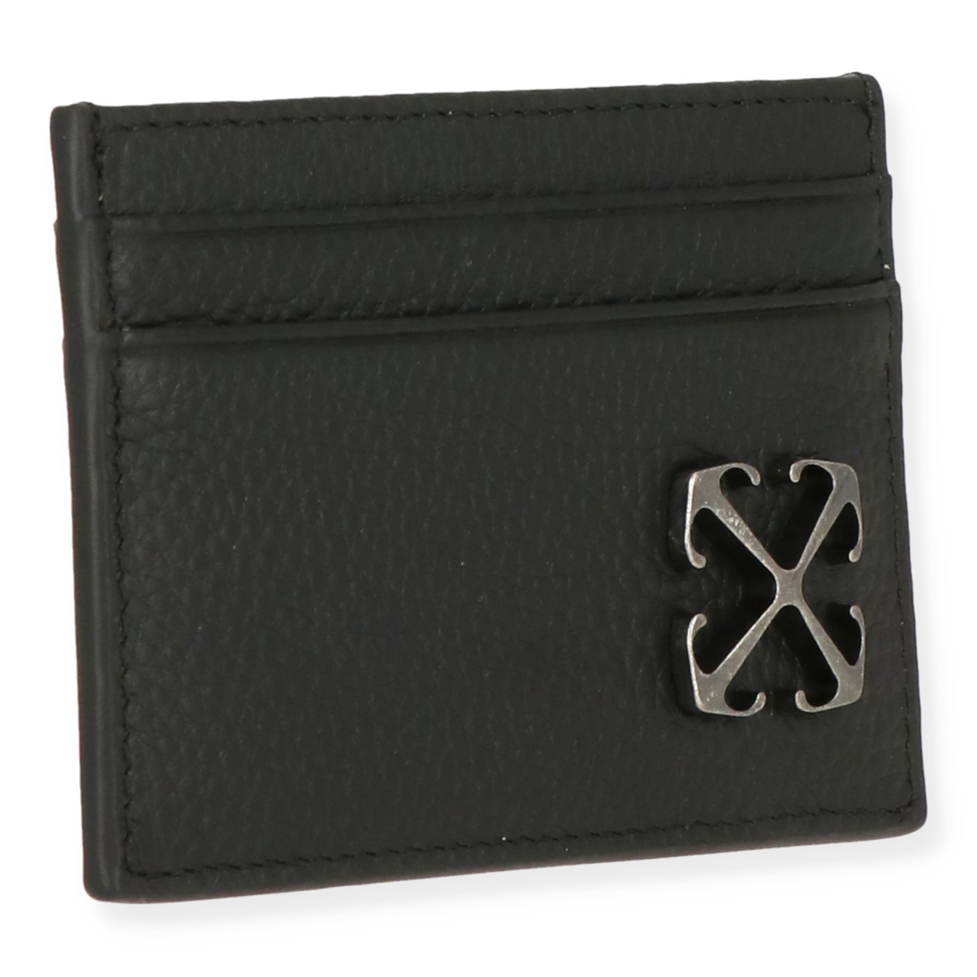 Off White Mens Black Card Holder
