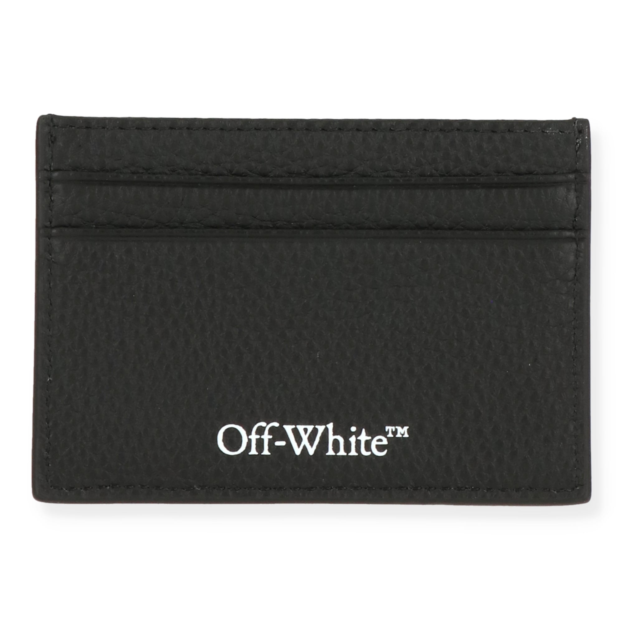 Off White Mens Black Card Holder