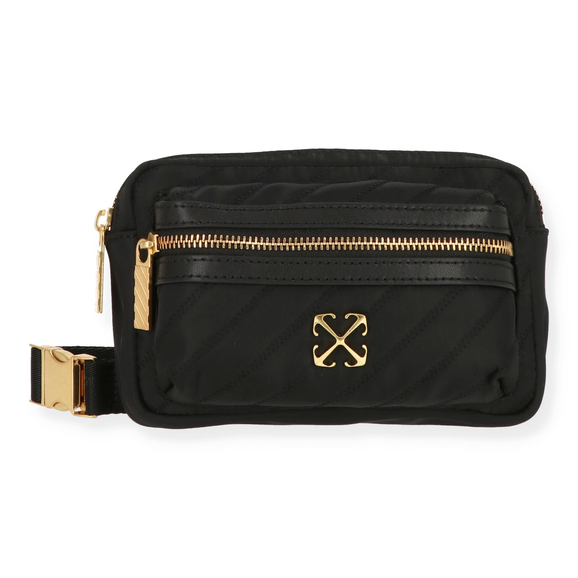 Off White Womens Black Beltbag