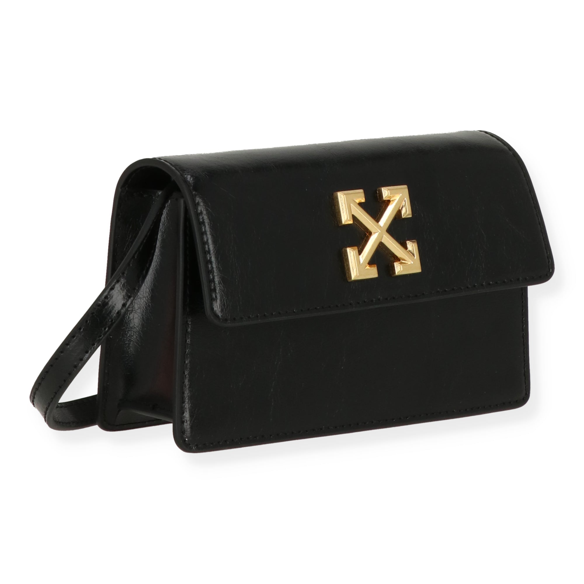 Off White Womens Black Crossbody