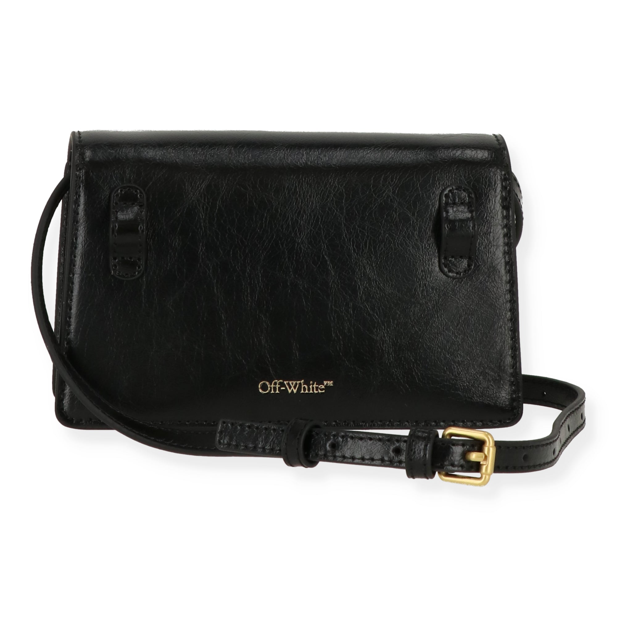 Off White Womens Black Crossbody