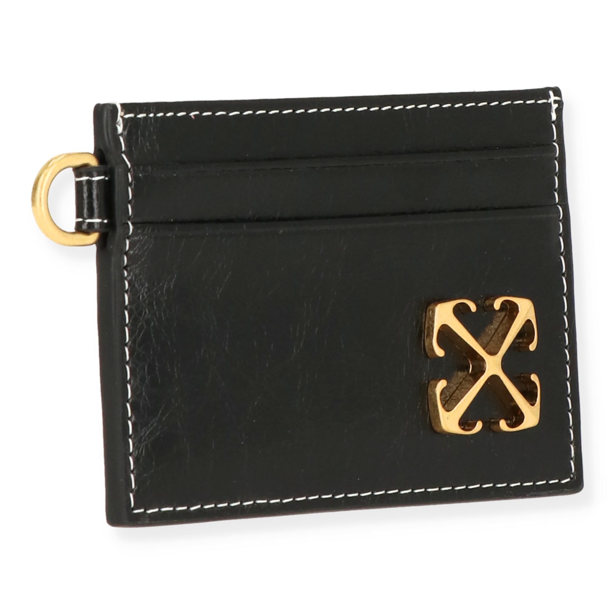 Off White Womens Black Card Holder