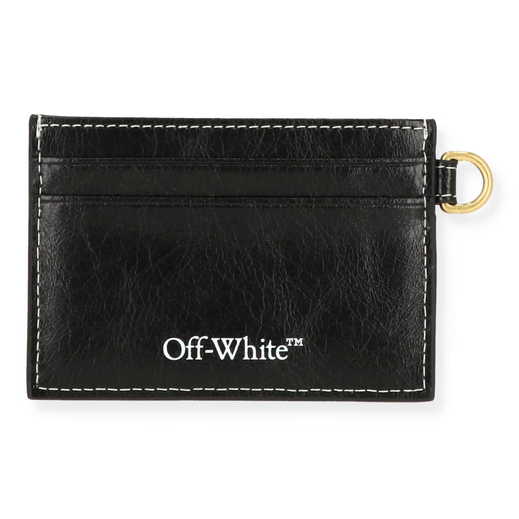 Off White Womens Black Card Holder