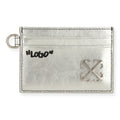 Off White Womens Silver Card Holder
