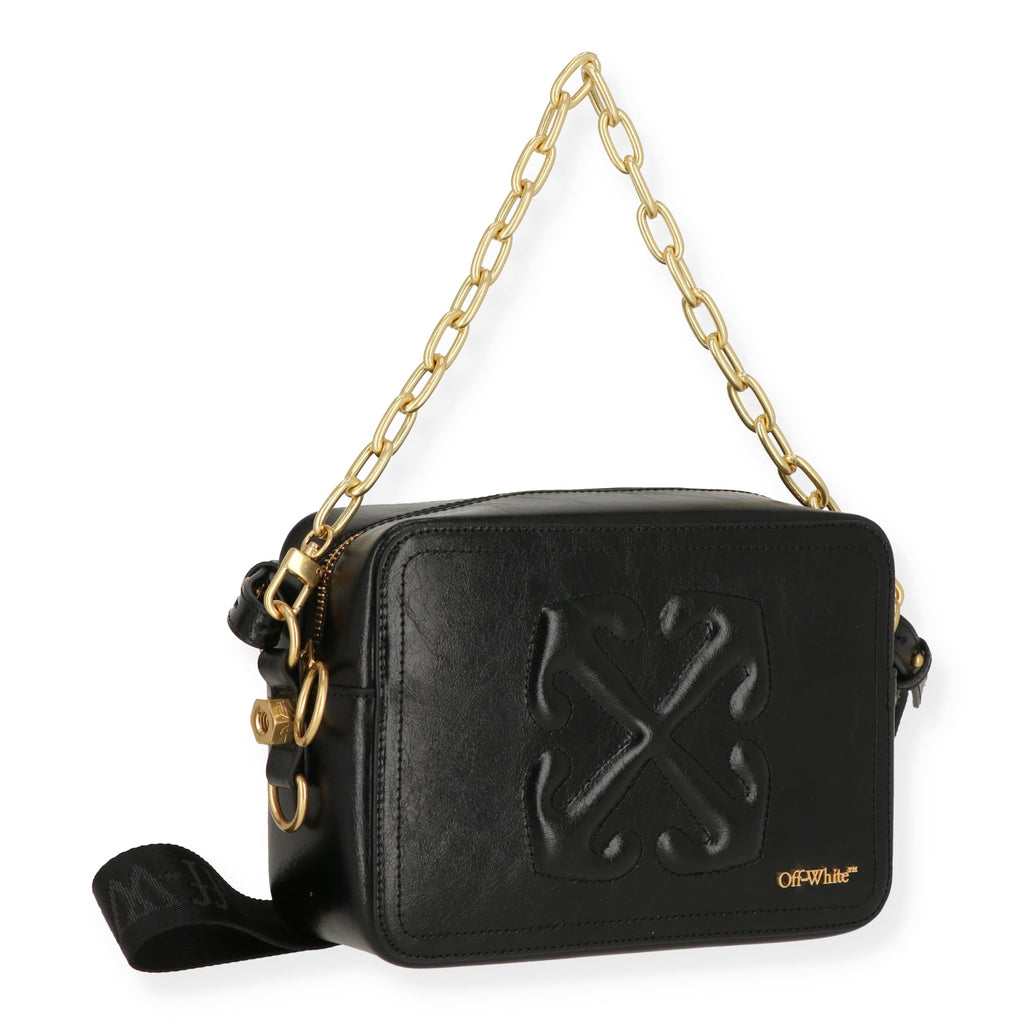 Off White Womens Black Crossbody