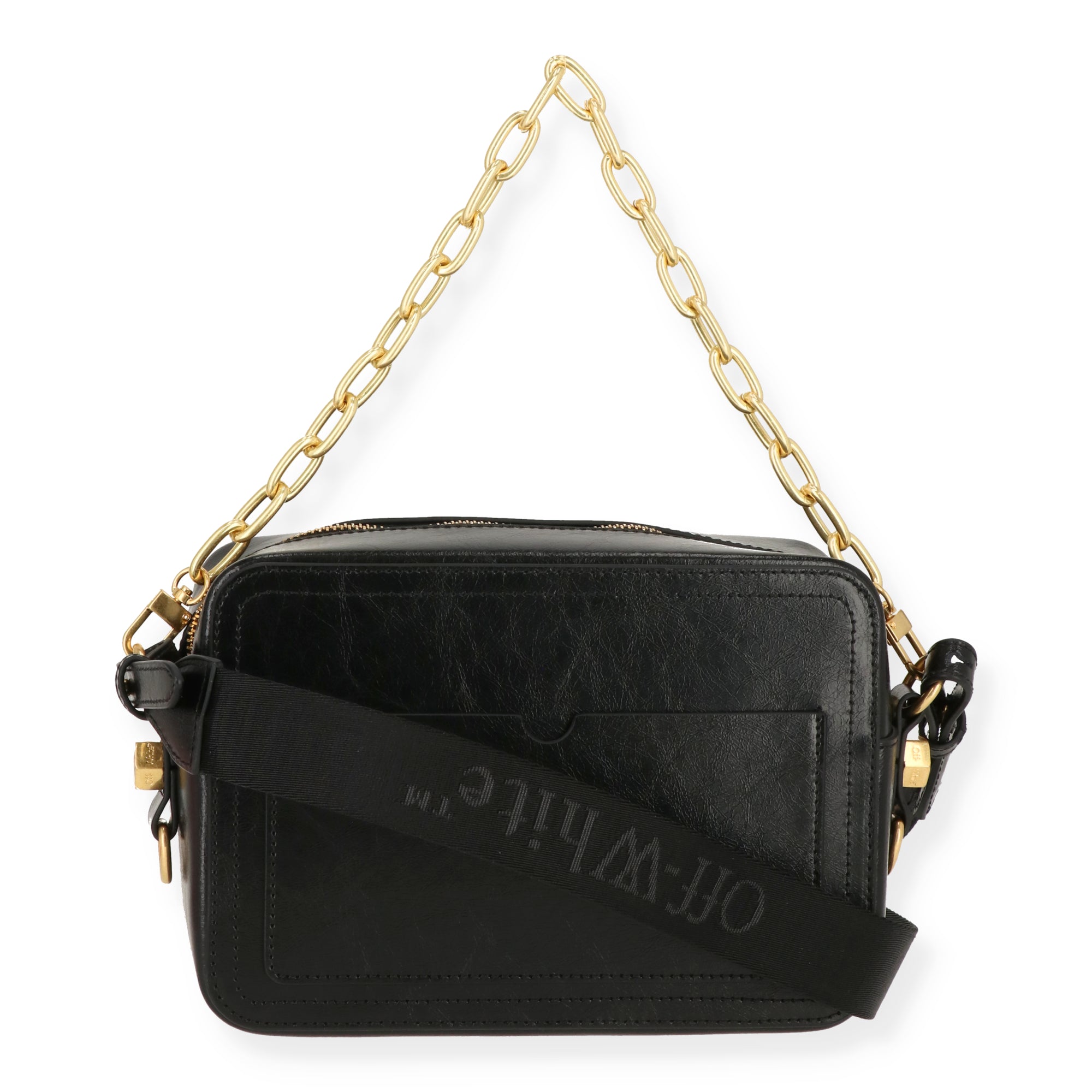 Off White Womens Black Crossbody