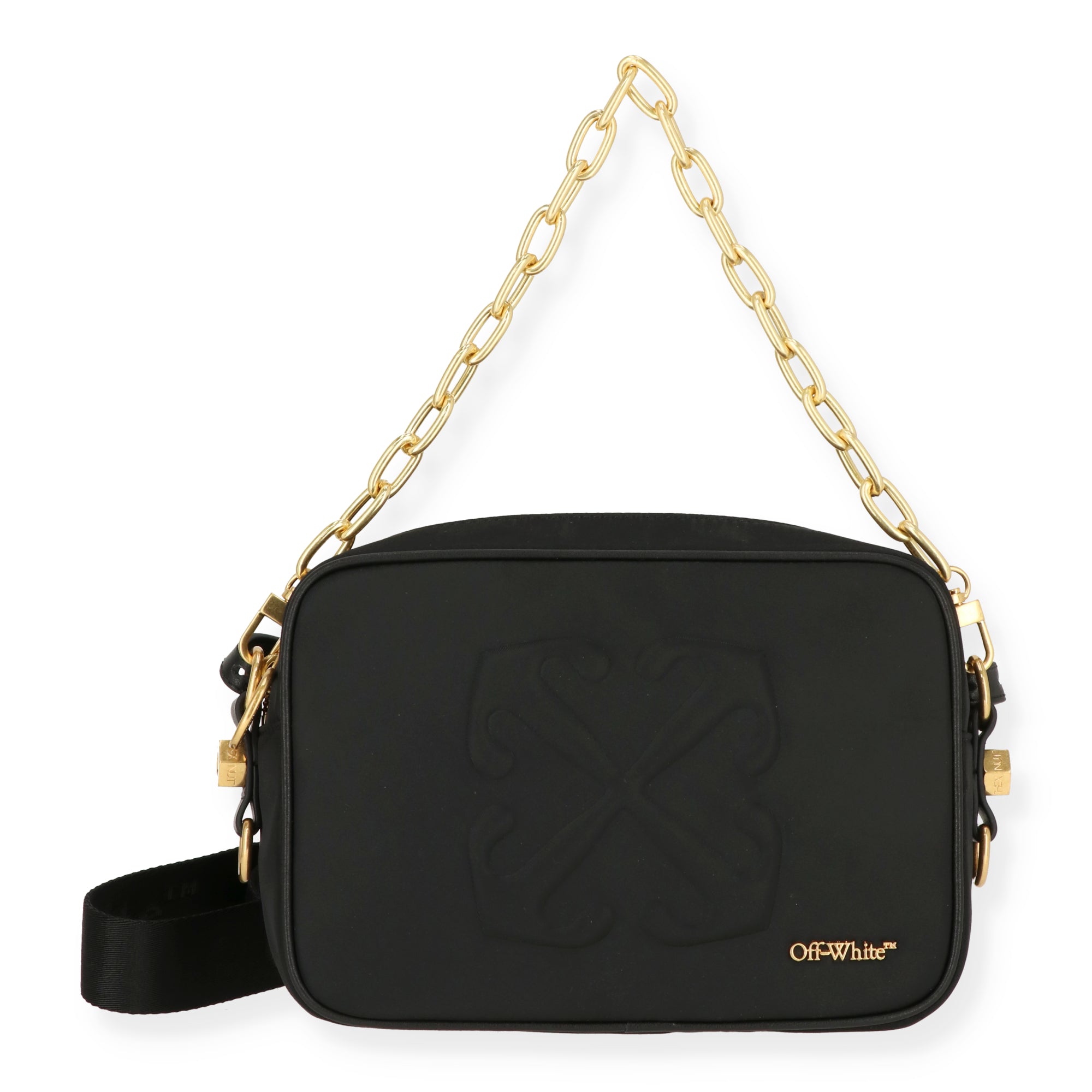 Off White Womens Black Crossbody