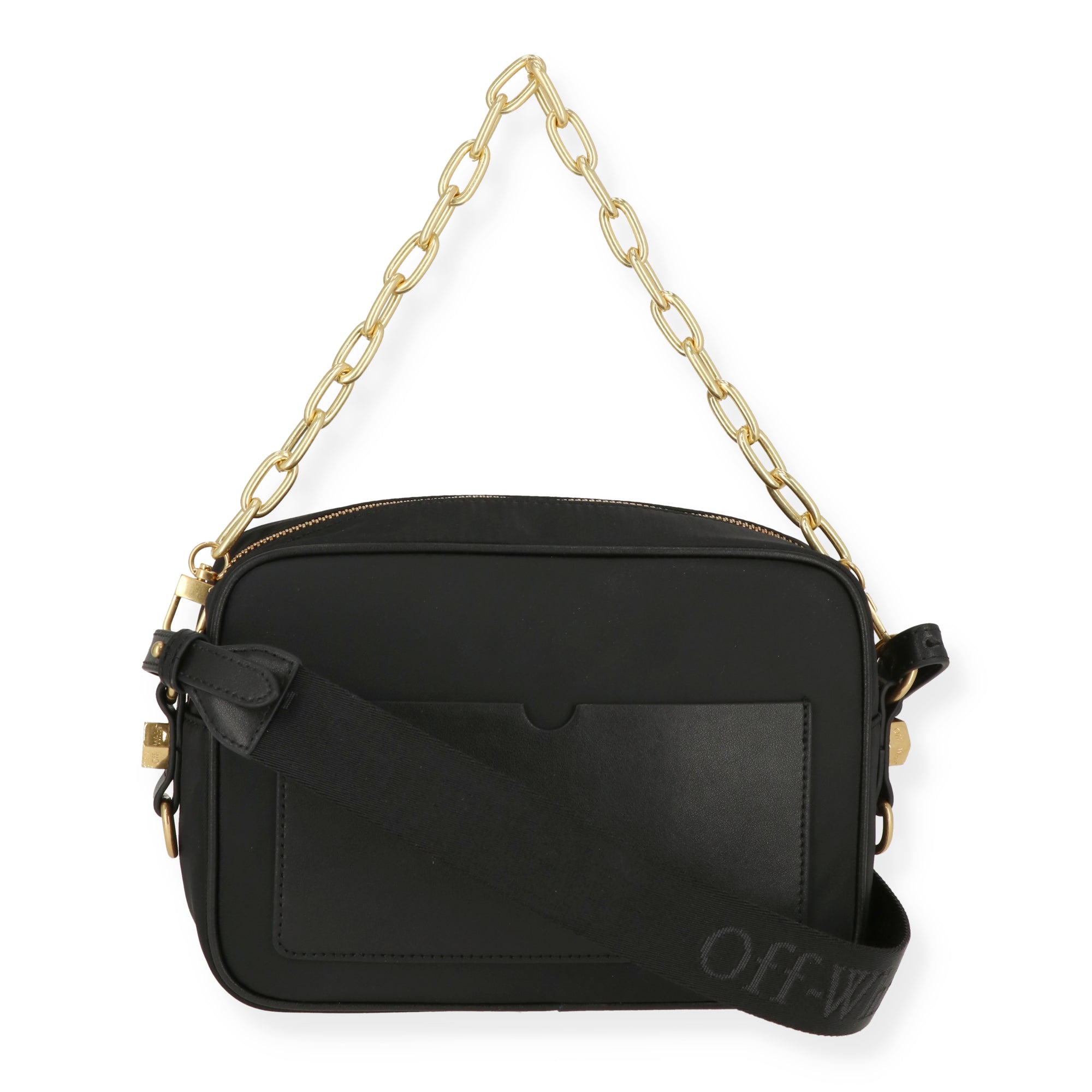Off White Womens Black Crossbody