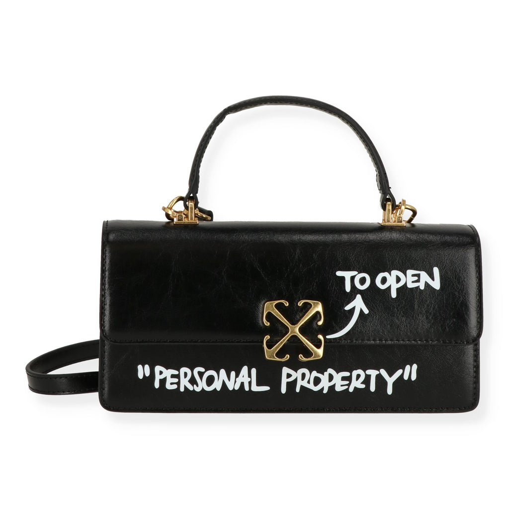 Off White Womens Black Top Handle