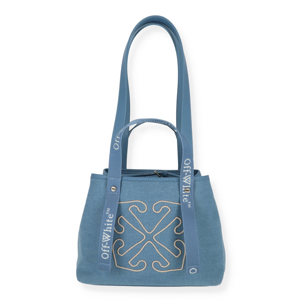 Off White Womens Light Blue Tote