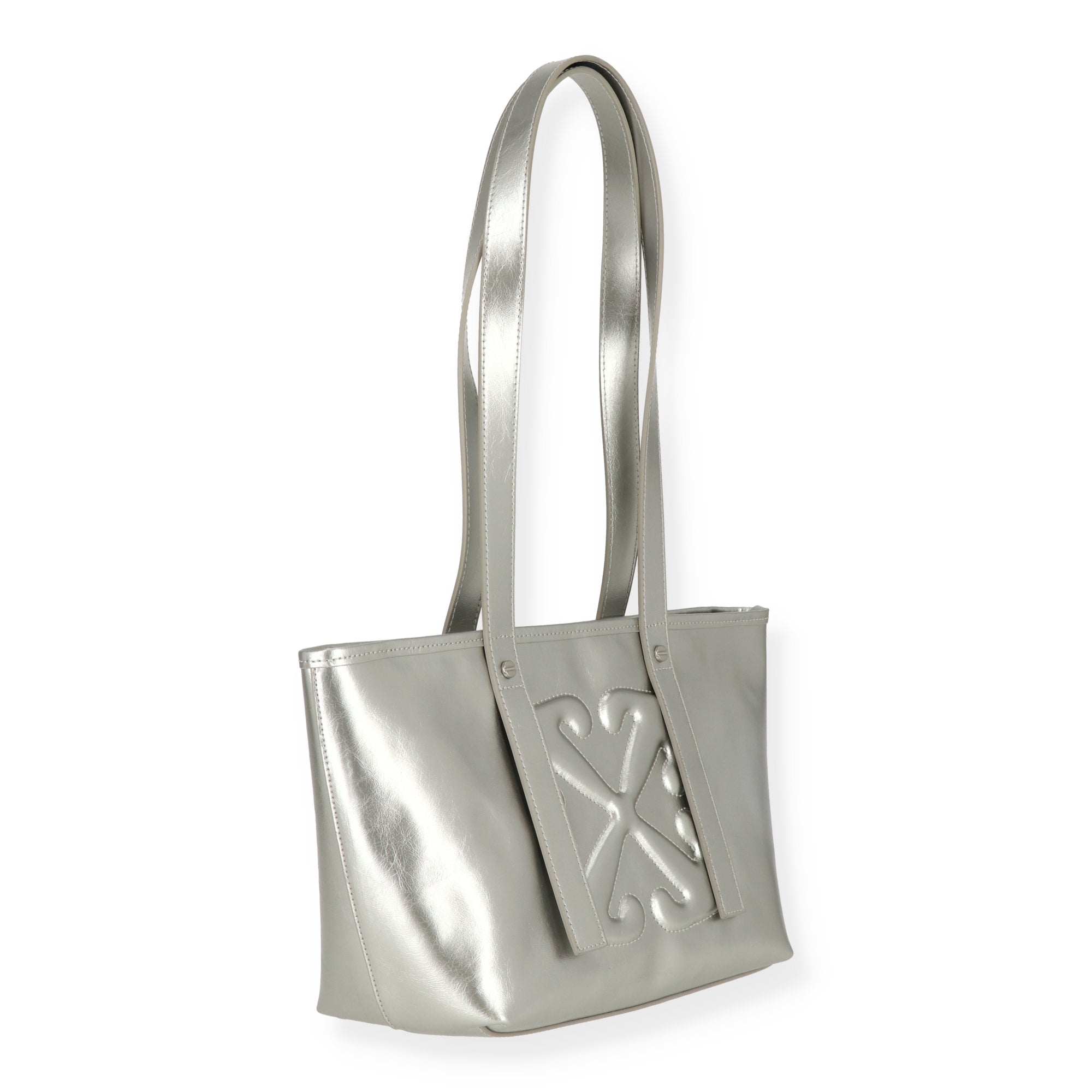 Off White Womens Silver Tote