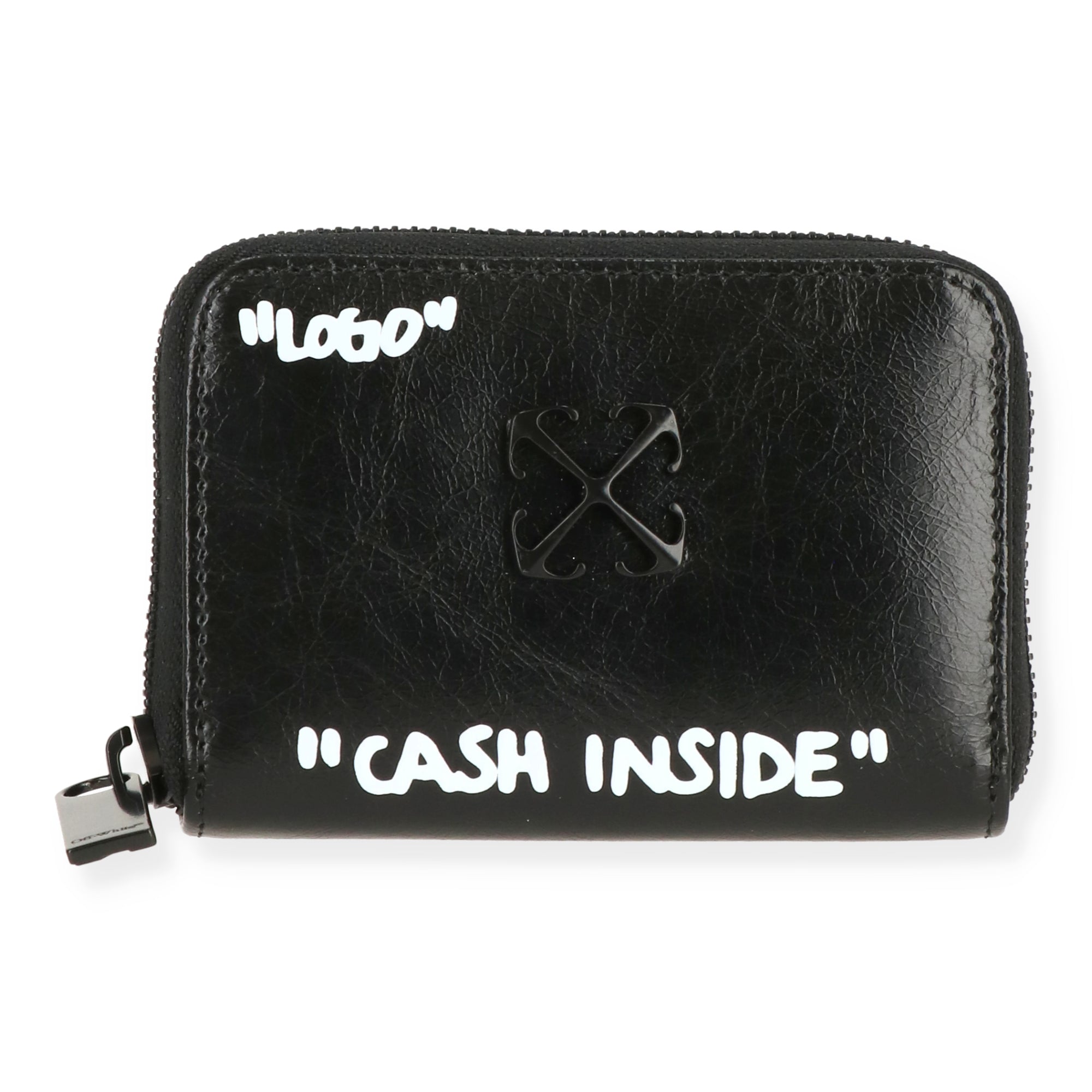 Off White Womens Black Wallet