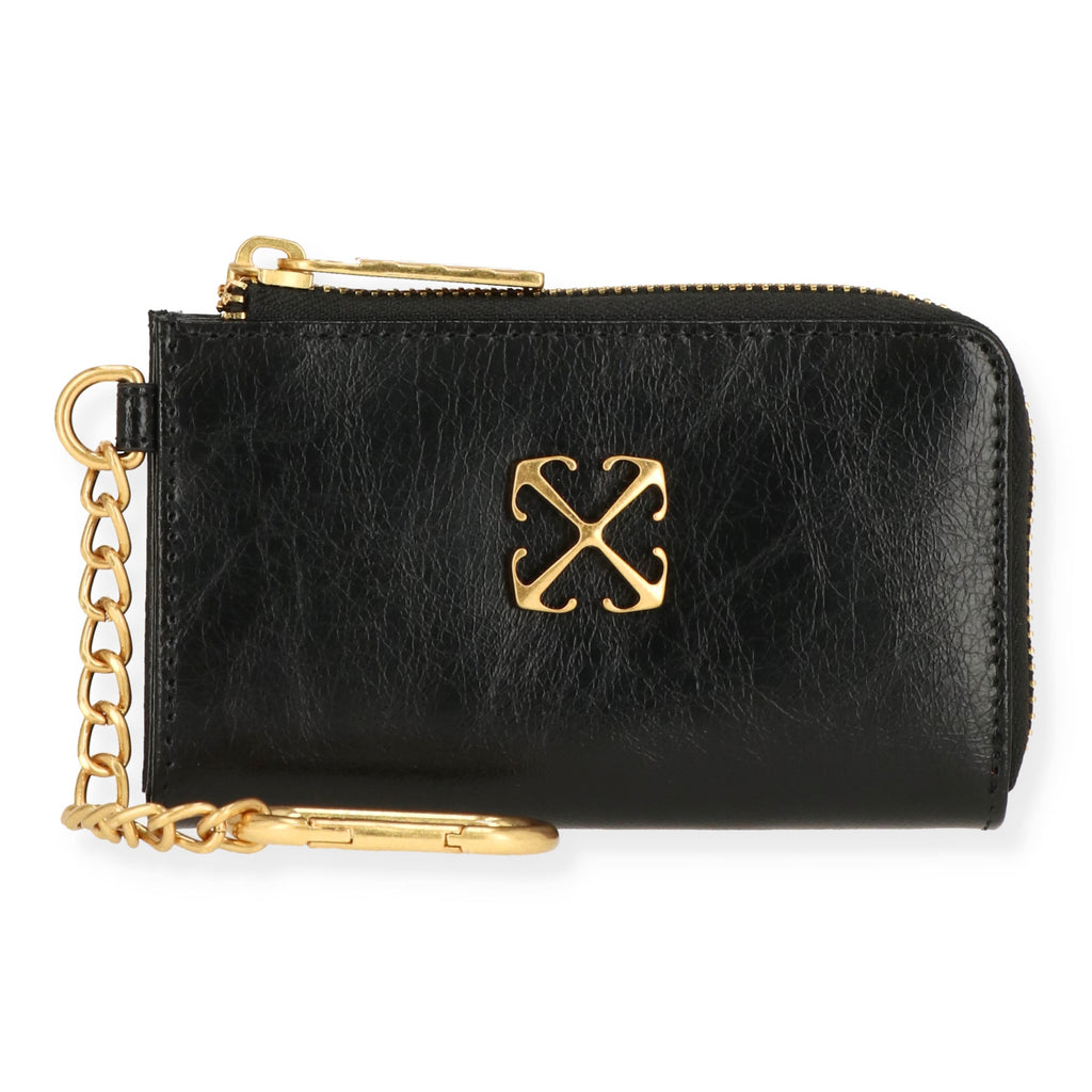 Off White Womens Black Wallet