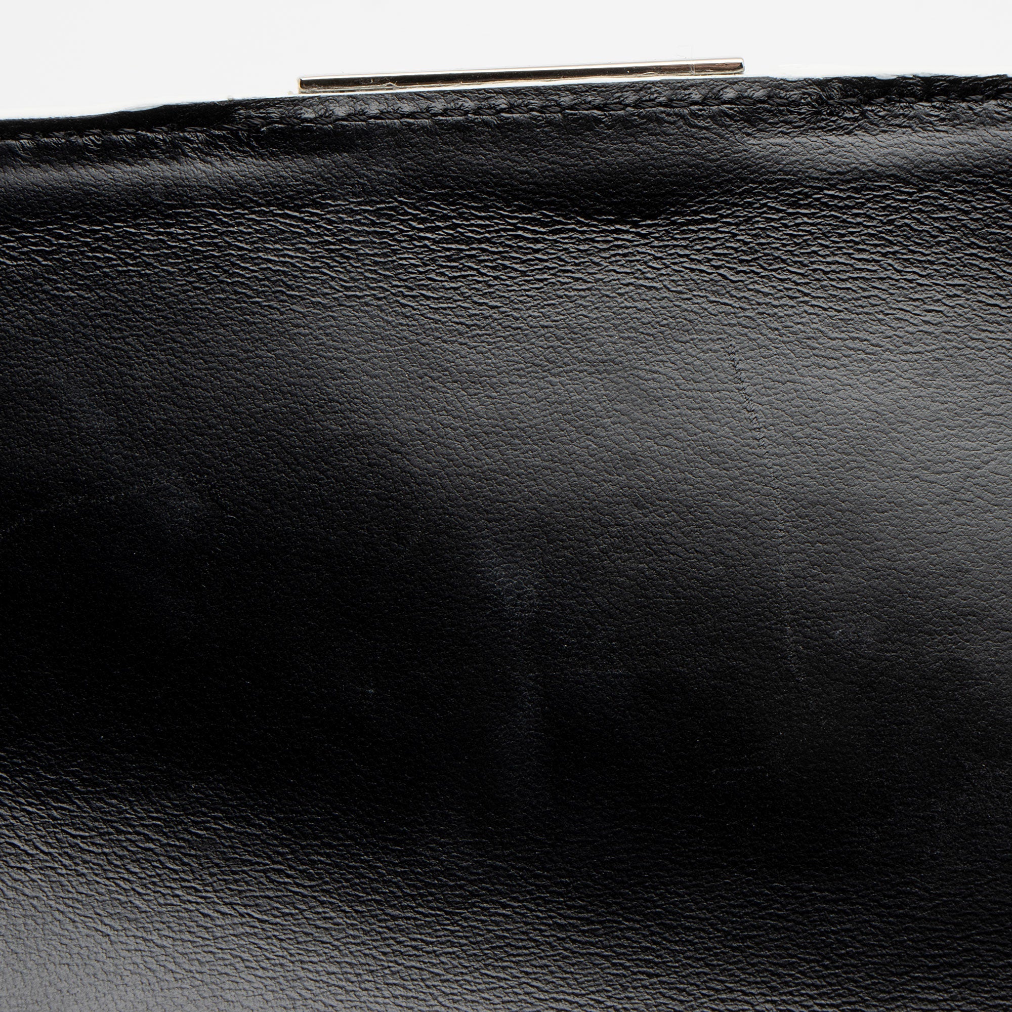 Off-White Leather Diag Binder Clip Wallet on Chain