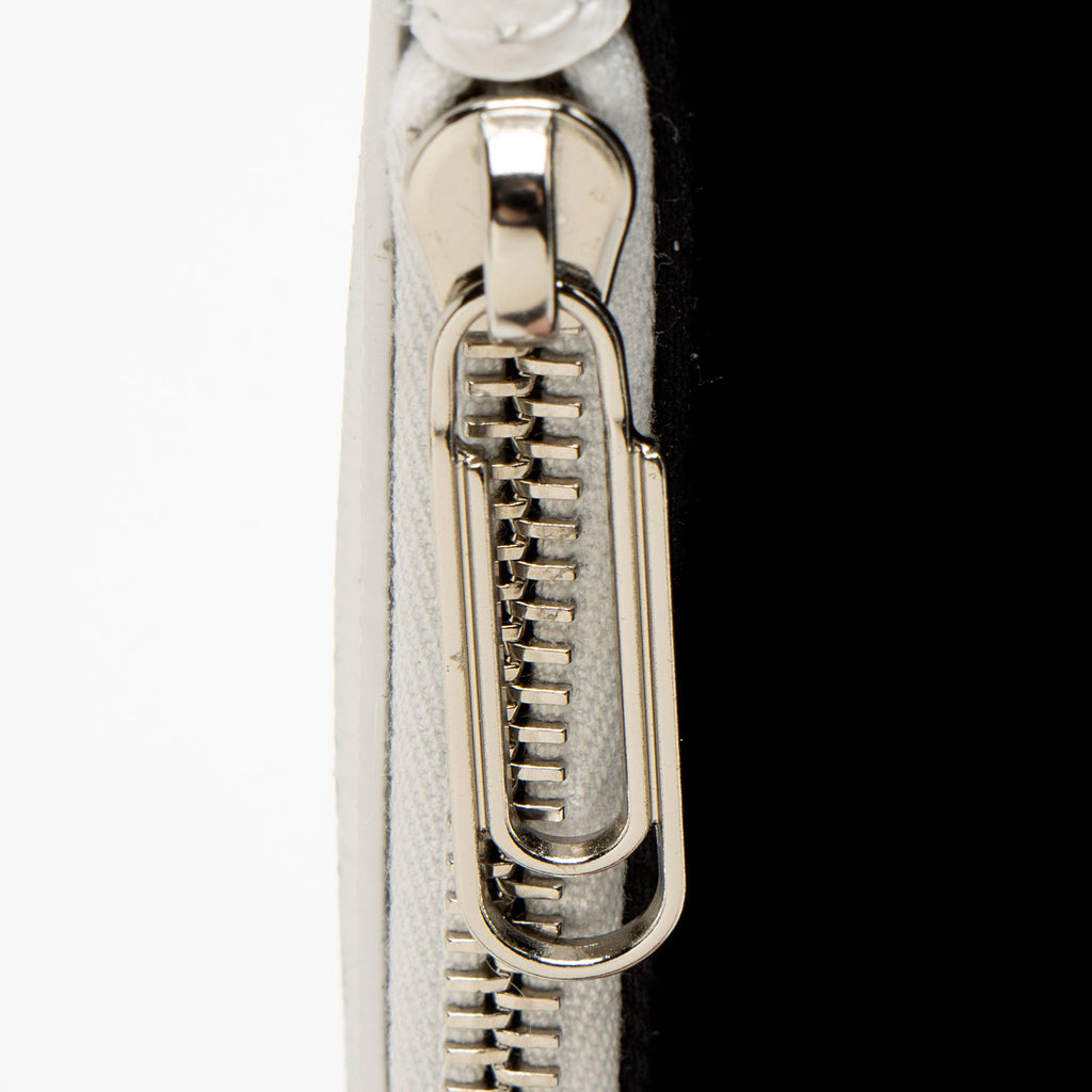 Off-White Leather Diag Binder Clip Wallet on Chain