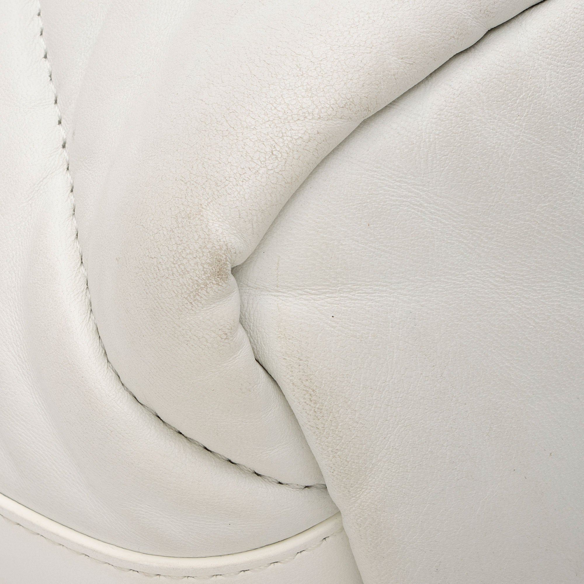 Off-White Leather Nailed Zipped Tote