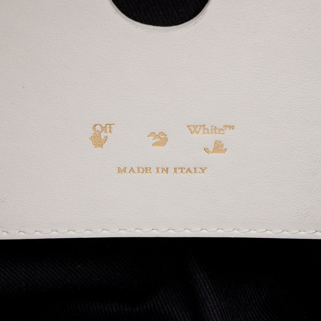Off-White Leather Nailed Zipped Tote